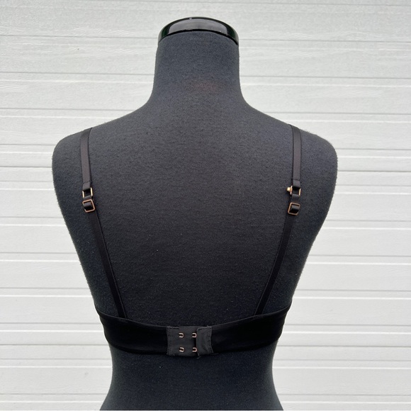 Aerie Black Floral Real Power Plunge Push Up Bra, 34B - Picture 5 of 9